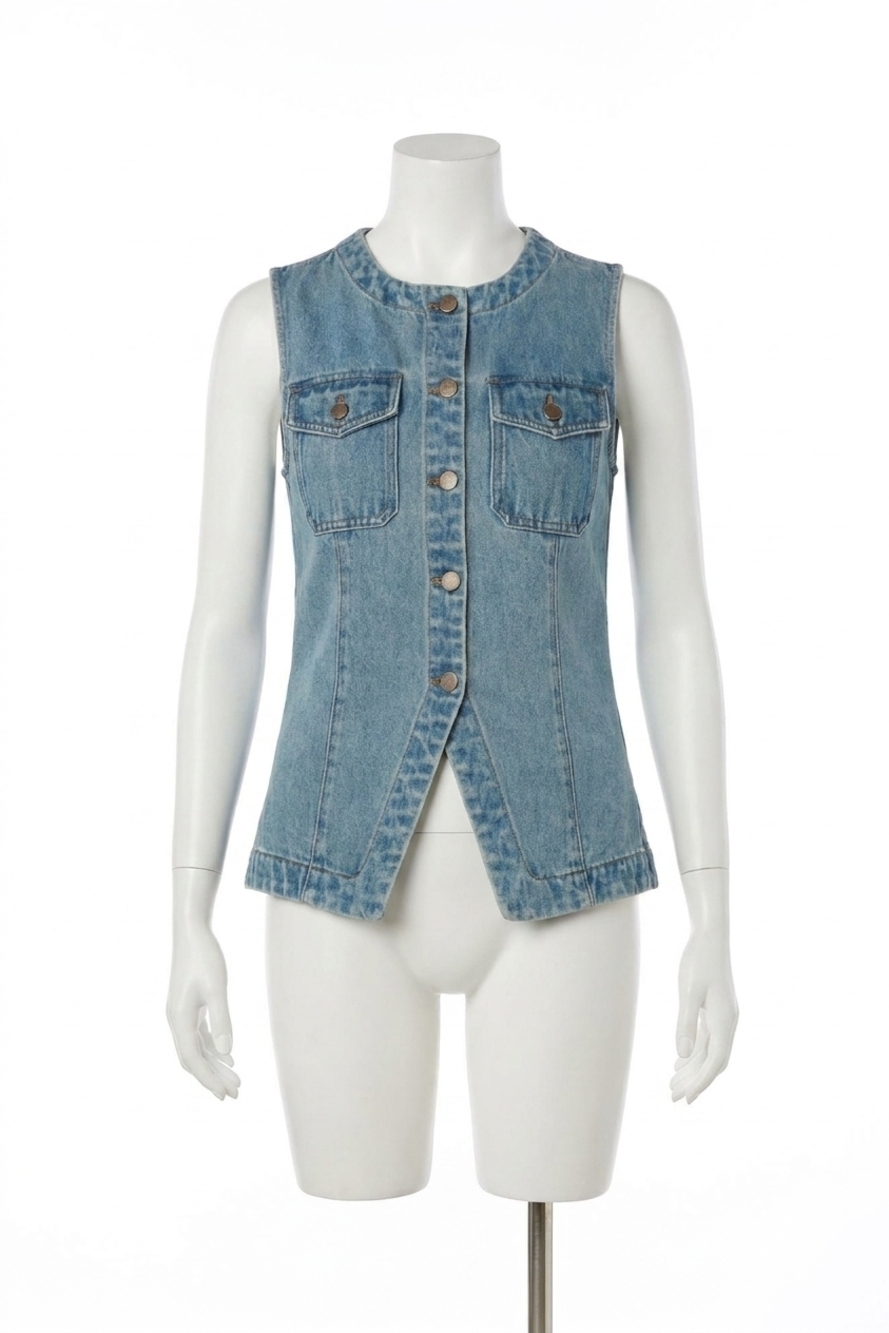 NEW VELVET HEART ideline denim vest in blue